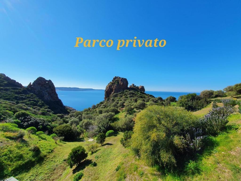 L'Estasi Tanca Piras A Bordo Piscina Con Vista Mare Villa Nebida ภายนอก รูปภาพ